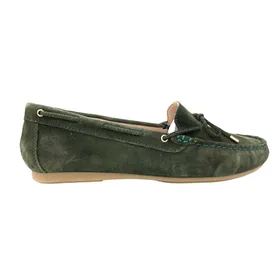 Giulia Mocassins Cuir Vert