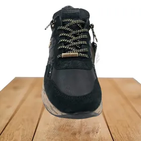 Cetti Wedge Sneakers Leather Black