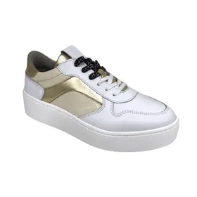 Tamaris Sneakers Plateau Wit Goud
