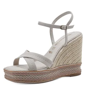 Tamaris Keil Sandalen Leder Elfenbein