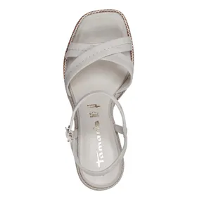 Tamaris Keil Sandalen Leder Elfenbein