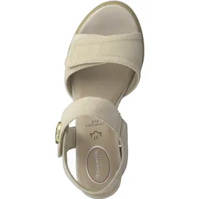 Tamaris Sandalen Leder Beige 6 cm
