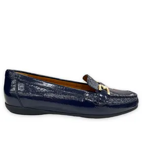 GEOX Mocassins Leder Blauw