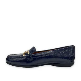 GEOX Mocassins Leder Blauw