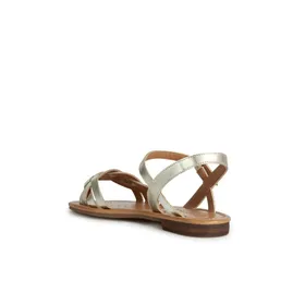 Sandales Geox Cuir Or Clair