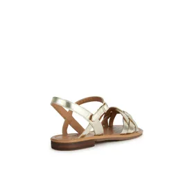 Sandales Geox Cuir Or Clair