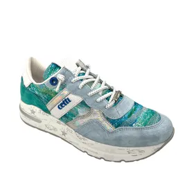 Cetti Sneakers Compensées Cuir Vert