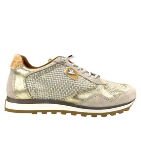 Cetti Sneakers Compensées Cuir Champagne
