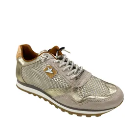 Cetti Sneakers Compensées Cuir Champagne