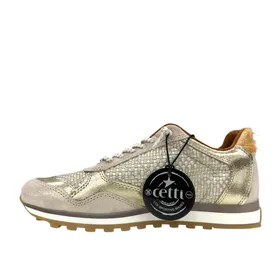 Cetti Sneakers Compensées Cuir Champagne