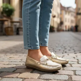 Ara Moccasins Leather Gold