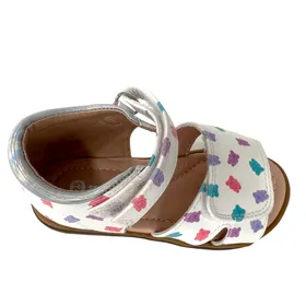 Girls Sandals Safety Jogger White/Silver