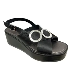 Cerutti Wedge Sandals Black