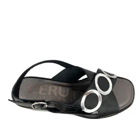 Cerutti Wedge Sandals Black