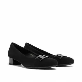 Ara Pumps Leder Schwarz Weit H