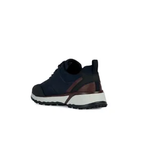 Geox Sneakers Cuir Bleu