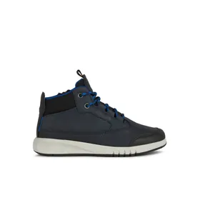 Geox Sneakers Hoog Leder Blauw