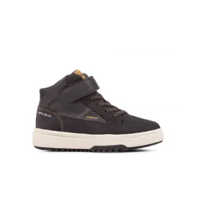 Sneakers Met Hoge Schacht Geox Leder Bruin