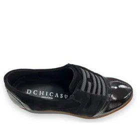 D'Chicas Wedge Shoes Black Suede