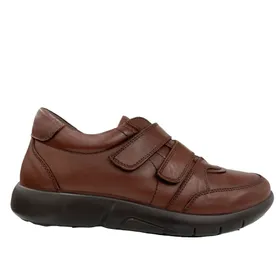 Sneakers Leather Cognac Comfort Plus