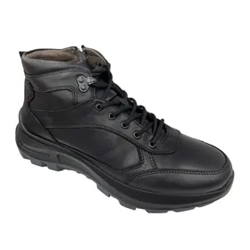 Stiefeletten Leder Schwarz Comfort Plus