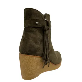 Bottines compensées La Marquise Vert