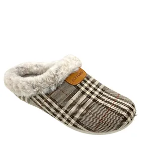 Fly Flot Mules Brown Textile