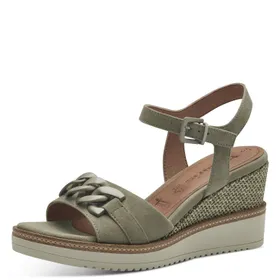 Tamaris Platform Sandalen Groen