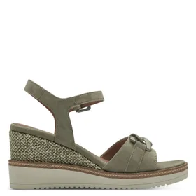 Tamaris Platform Sandalen Groen