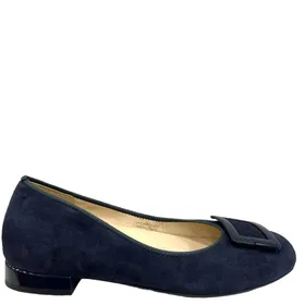 Ara Pumps Leder Blauw Klein Hak