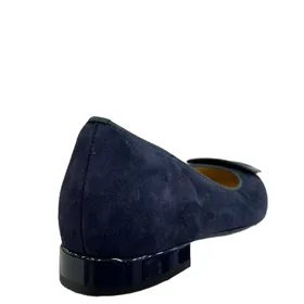 Ara Pumps Leder Blauw Klein Hak
