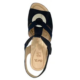 Ara Sandalen Leder Blauw
