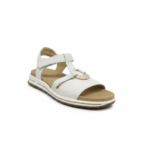 Ara Wedge Sandals Leather Cream