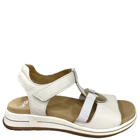 Ara Wedge Sandals Leather Cream