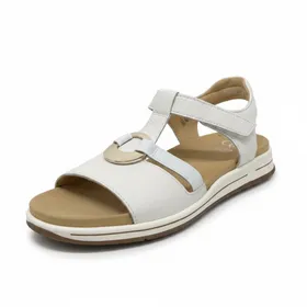 Ara Wedge Sandals Leather Cream
