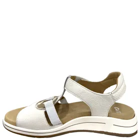 Ara Wedge Sandals Leather Cream