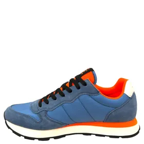 Sneakers Sun 68 Bleu Mix Cuir-Textile