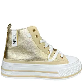 Vasco KLA High-Top Sneakers Gold