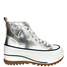 Vasco KLA Sneakers Met Hak Zilver