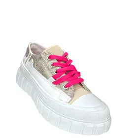 Lucky Sneakers Compensées Blanc Or