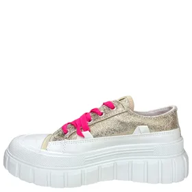 Lucky Sneakers Compensées Blanc Or