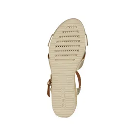 Sandales compensées Geox cuir or