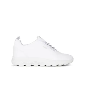 Geox Sneakers Met Hak Leder-Textiel Wit