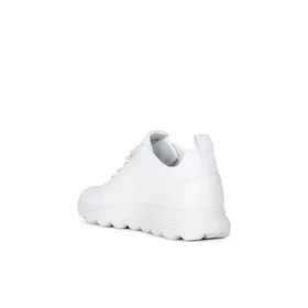 Geox Sneakers Met Hak Leder-Textiel Wit