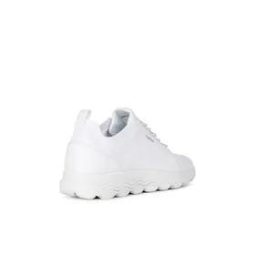 Geox Sneakers Met Hak Leder-Textiel Wit