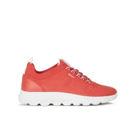 GEOX Sneakers Met Hak Rood Leder & Textiel
