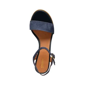Sandales Compensées GEOX Cuir Bleu