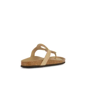 GEOX Hakken Sandalen Leder Beige