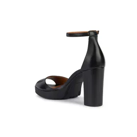 Sandales GEOX Cuir Noir Talon 8,5 cm