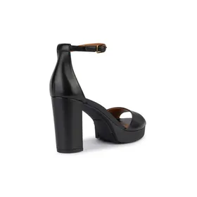 Sandales GEOX Cuir Noir Talon 8,5 cm